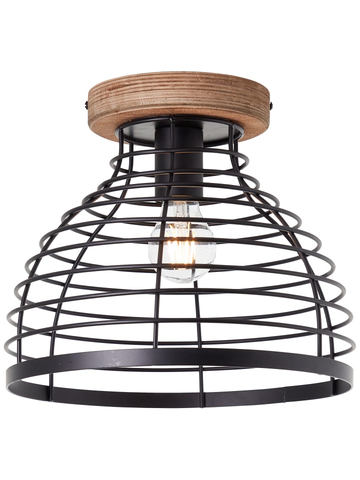 Deckenleuche 30cm Avia ⌀ 30 cm in schwarz/holz