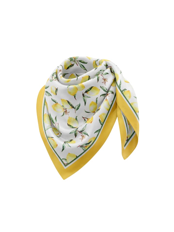 Women Feminine Scarf in Yellow Multicolor