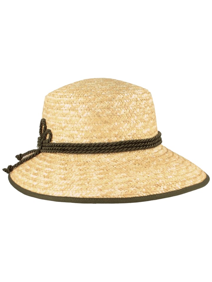 Trachtenstrohhut in beige
