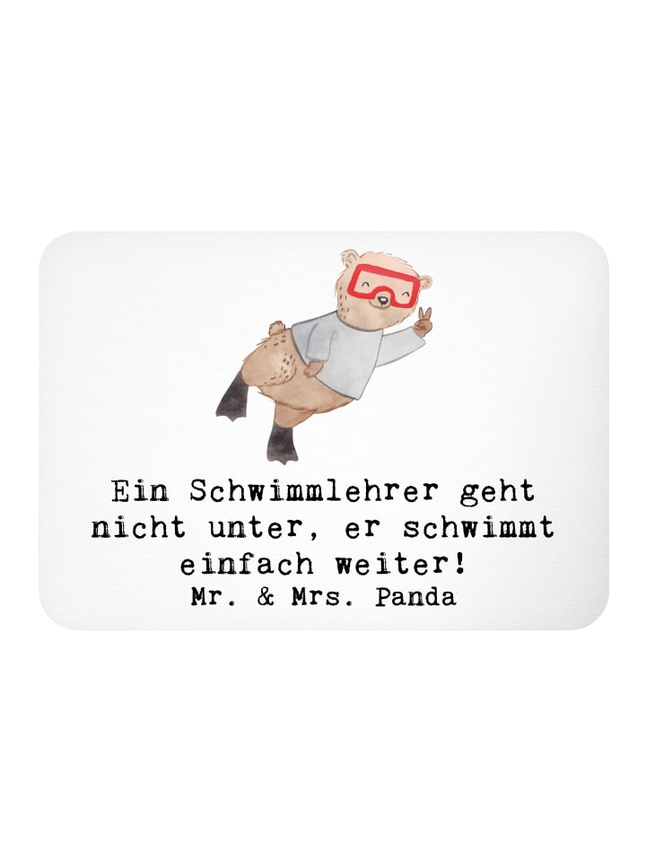 Magnet Schwimmlehrer Motivation mit Spruch in Weiß