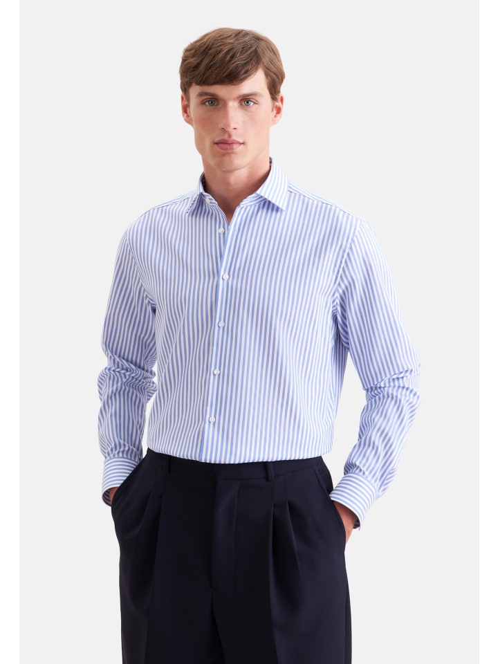 Business Hemd Regular in Mittelblau