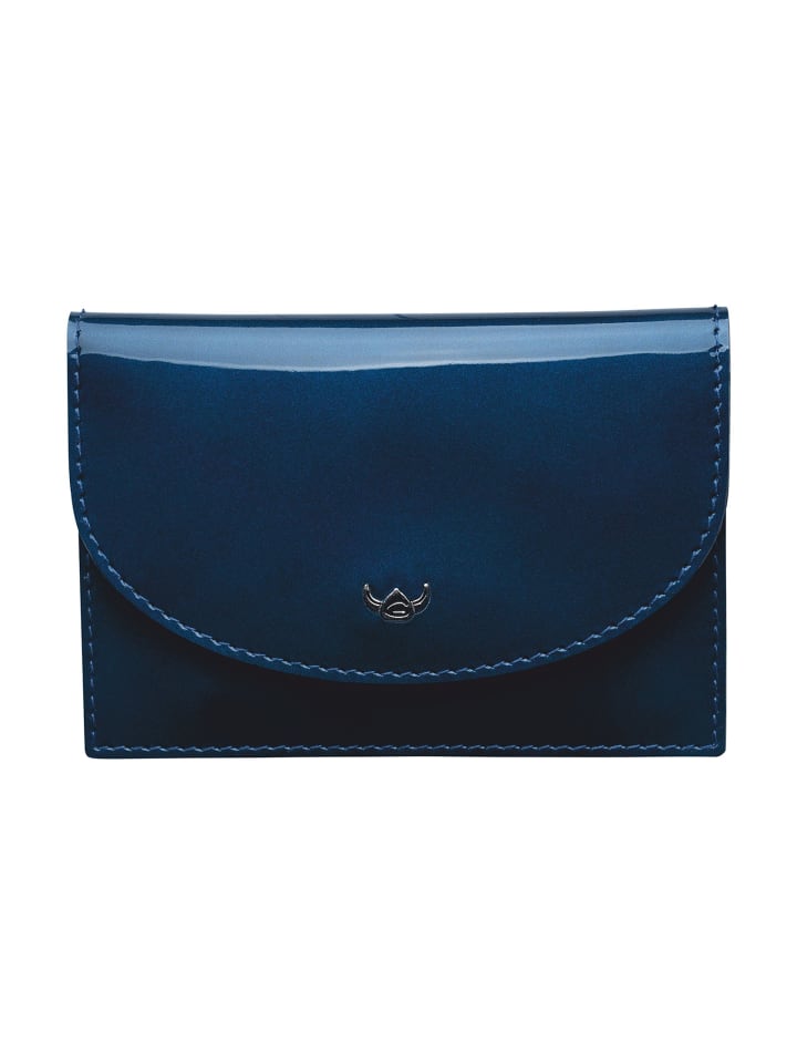 Carrara Kreditkartenetui RFID Schutz Leder 10.5 cm blau