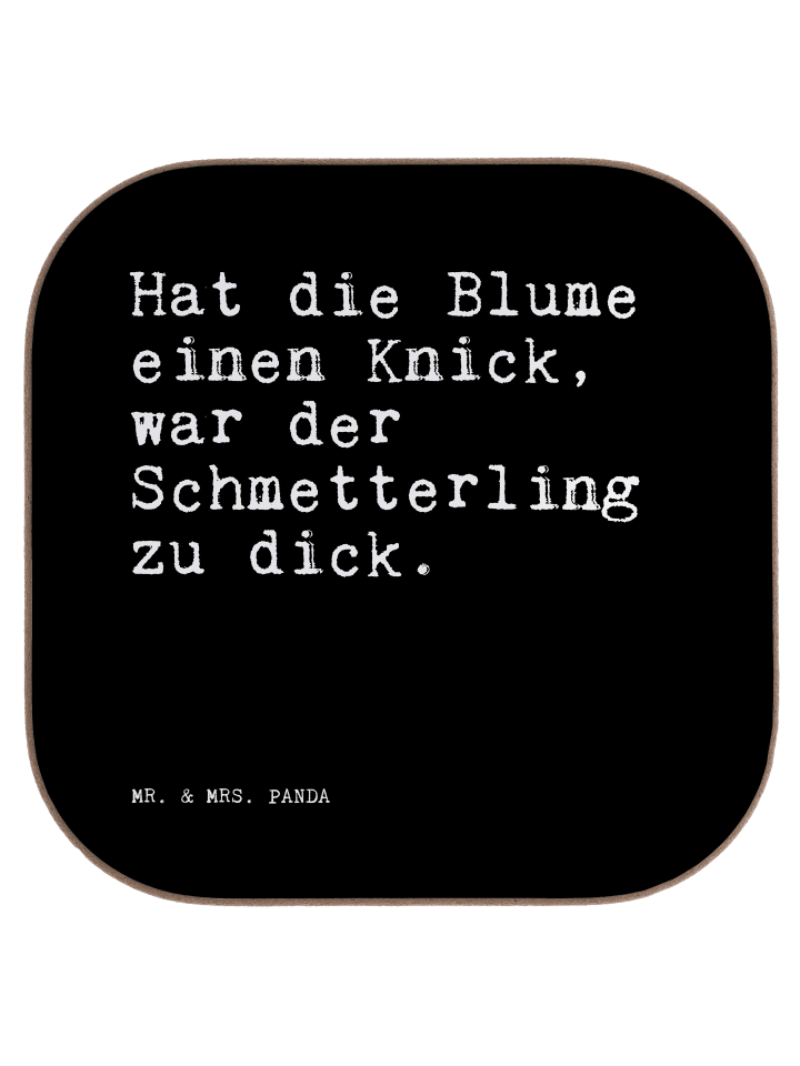 Bierdeckel Hat die Blume einen... mit Spruch in Schwarz