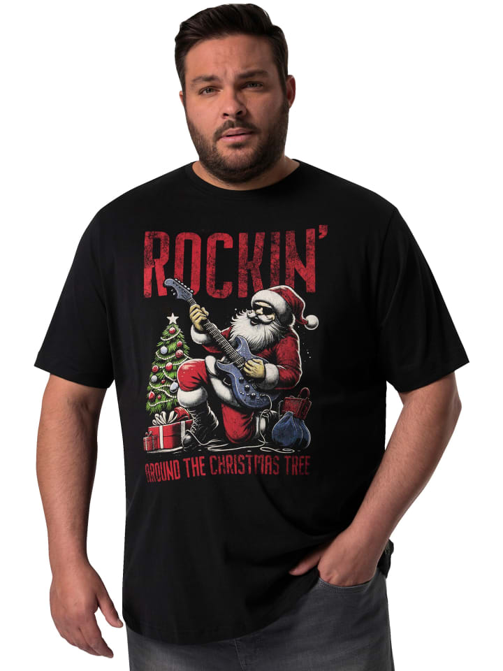 Kurzarm T-Shirt in schwarz