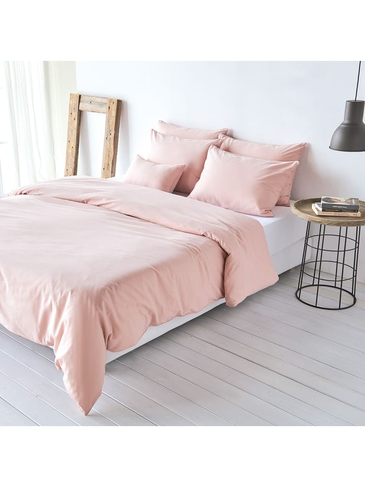 Bettwäsche Cotton-Leinen in rose