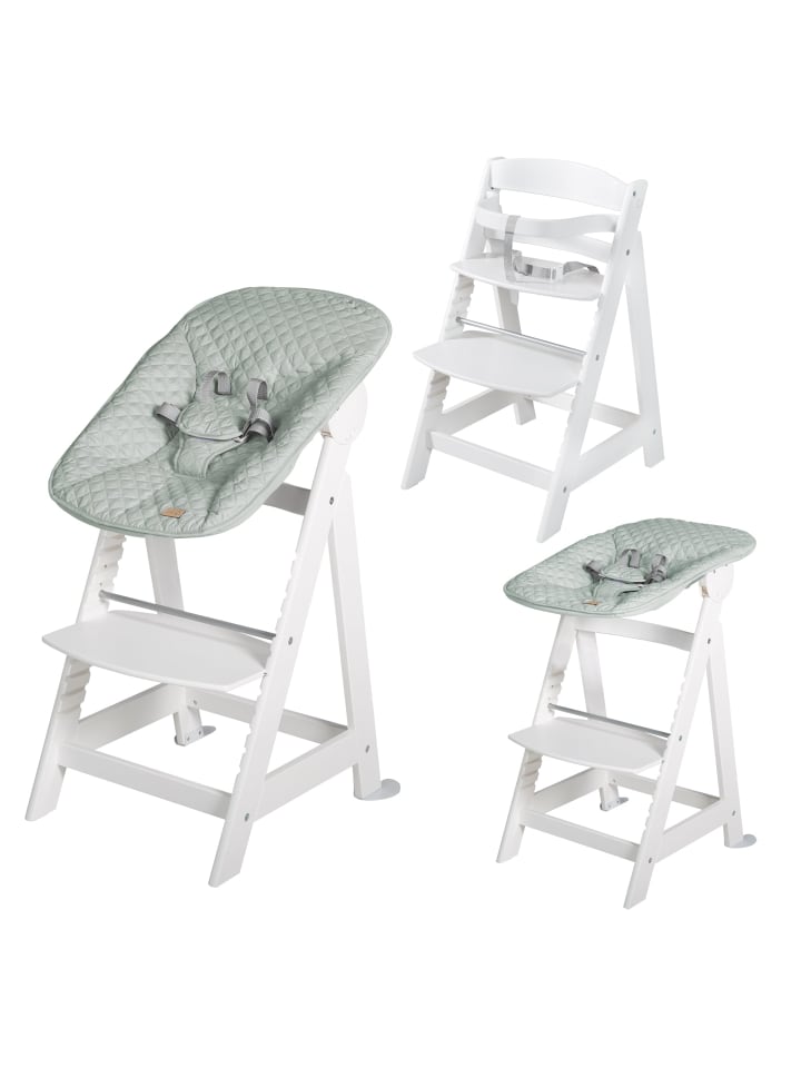 Treppenhochstuhl 'Born Up' Set 2in1 - 'roba Style' frosty green - ab Geburt