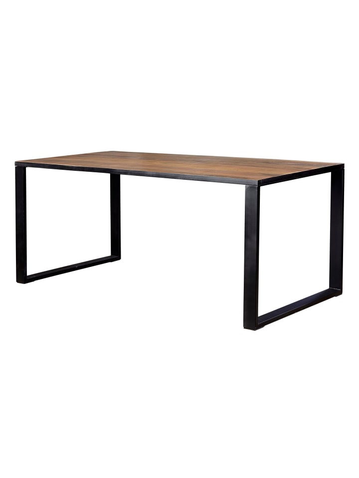 Tisch aus Mangoholz und Eisen in Brown