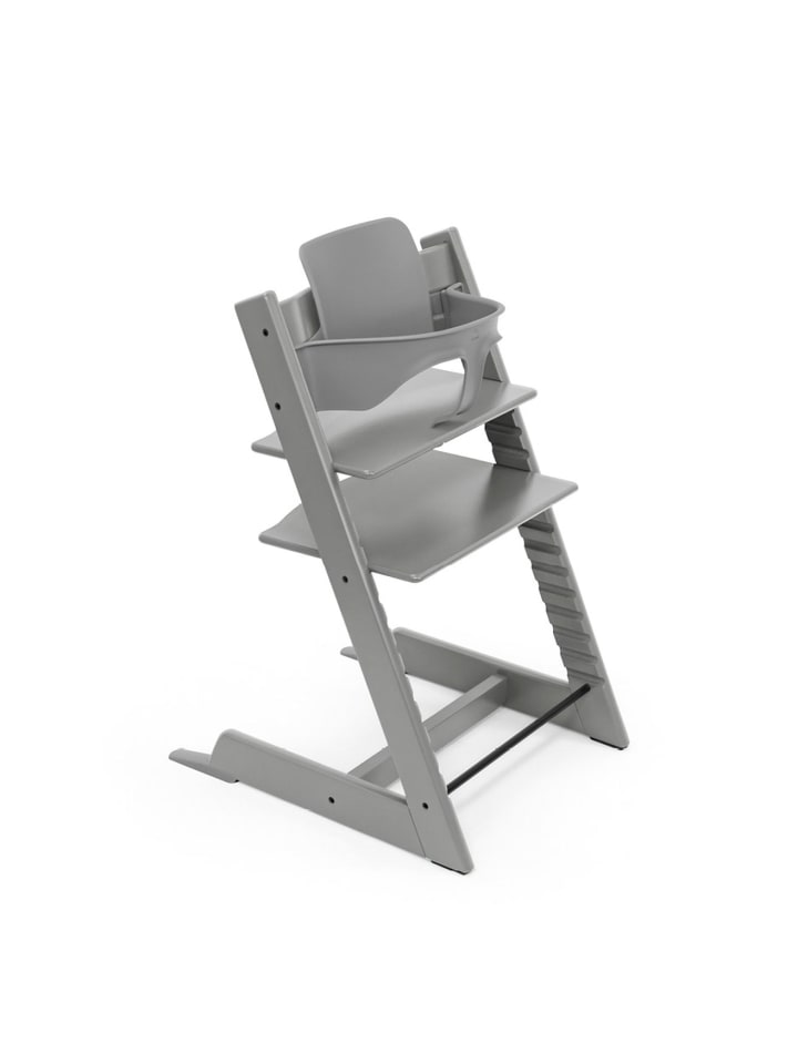 Stokke® Tripp Trapp Hochstuhl Storm Grey inkl. Babyset in Grau ab 0 Monate