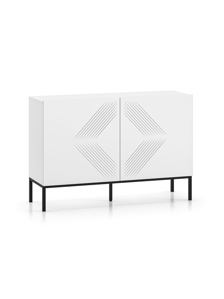 Sideboard Clearing weiß / Fußgestell schwarz 114 / 37 / 77cm