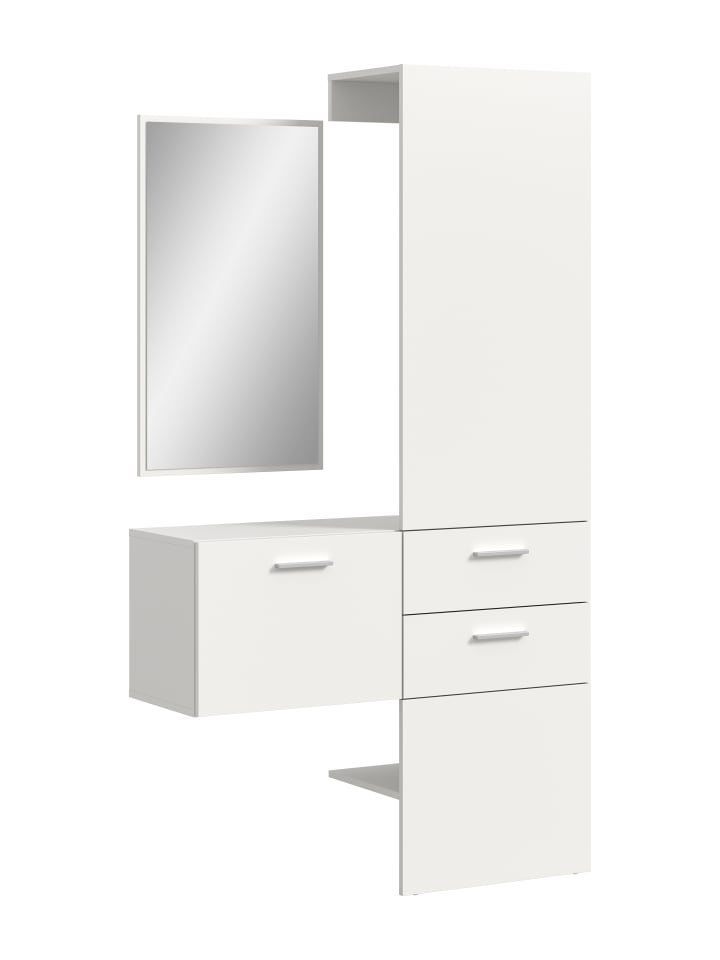 Garderobenkombination (B/H/T: 104x190x36 cm) in weiß