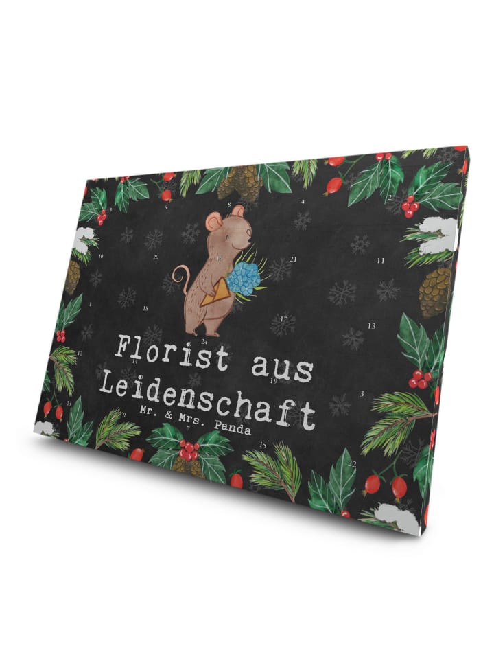 Advents-Teekalender Florist Leidenschaft mit Sp... in Kreidetafel