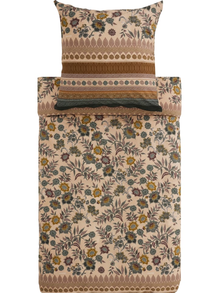 Fein Satin Bettwäsche Varigotti in beige