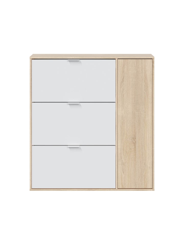 Schuhschrank in Eichenholz - (W)106 x (H)115 x (L)22 cm