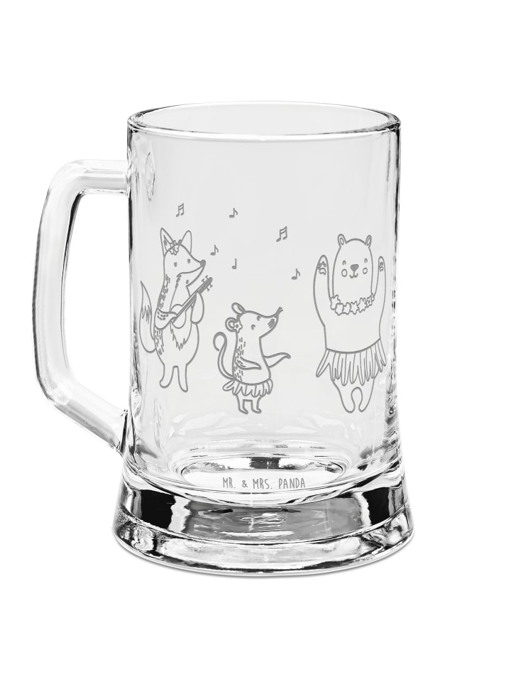 Bierglas Waldtiere Aloha ohne Spruch in Transparent