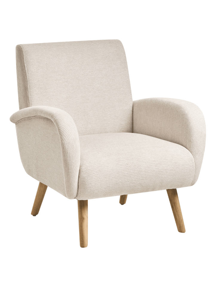 Sessel PLASSEN in Beige/Braun - (W) 73 x (H) 82 x (L) 53 cm