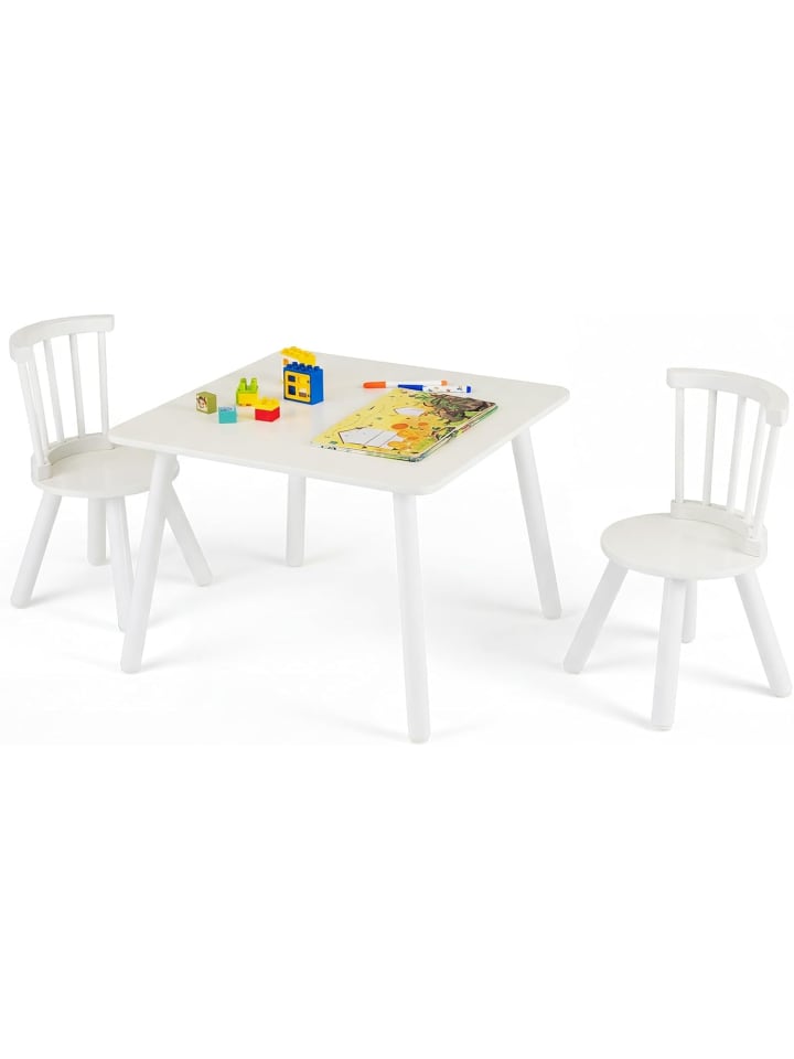 Kinder Tisch Stuhl Set in Weiß