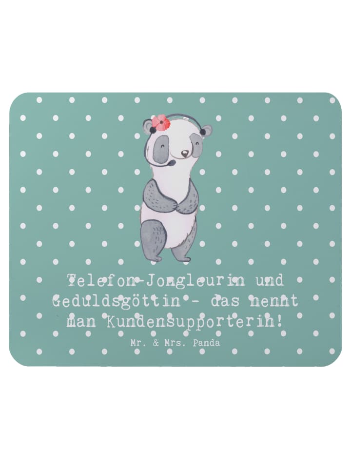 Mousepad Meisterin Kundensupport mit Spruch in Meeresbrise