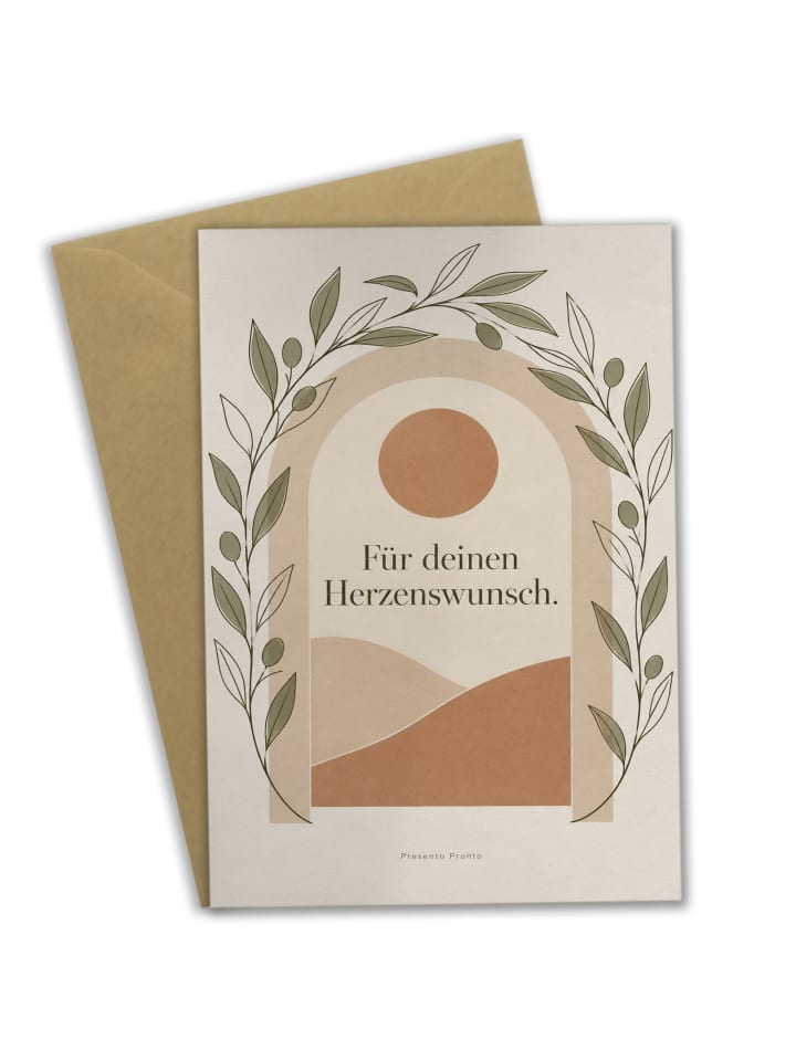 Geburtstagskarte Bogen elegant Design mit Spruch in Weiß