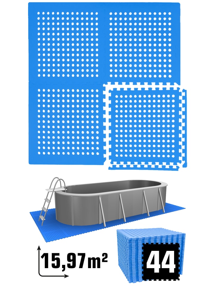 Poolunterlage Blue Lagoon 44 tlg. in blau