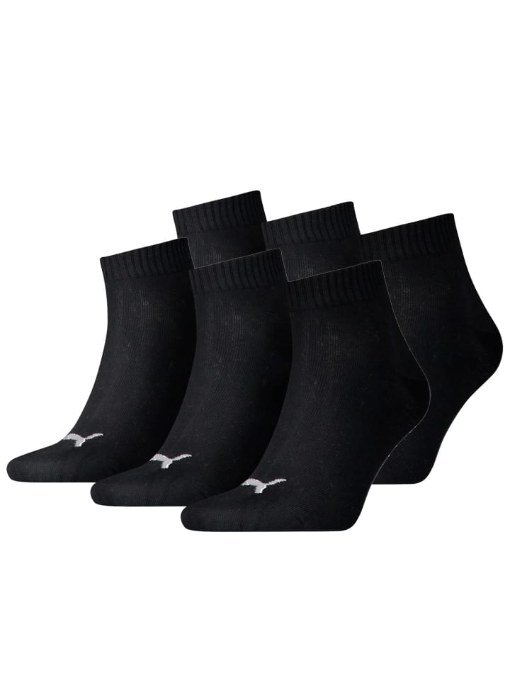 Socken PUMA UNISEX QUARTER PLAIN 3P in 200 - black
