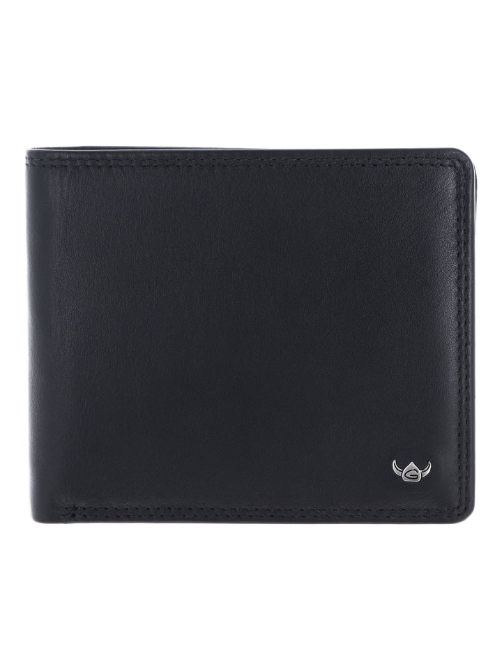 Polo Geldbörse RFID Schutz Leder 12 cm schwarz