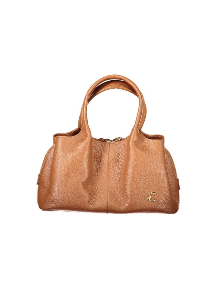 Braun Leder Damen Henkeltasche Nell