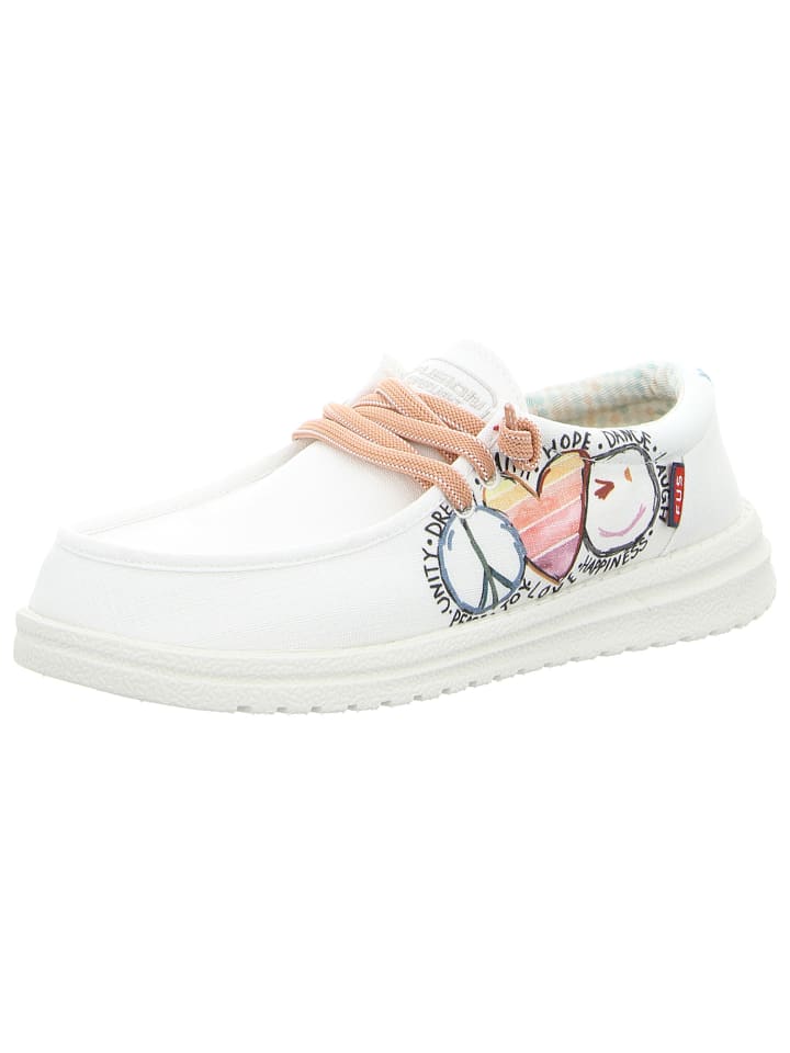 Sportlicher Schnürschuh in weiß