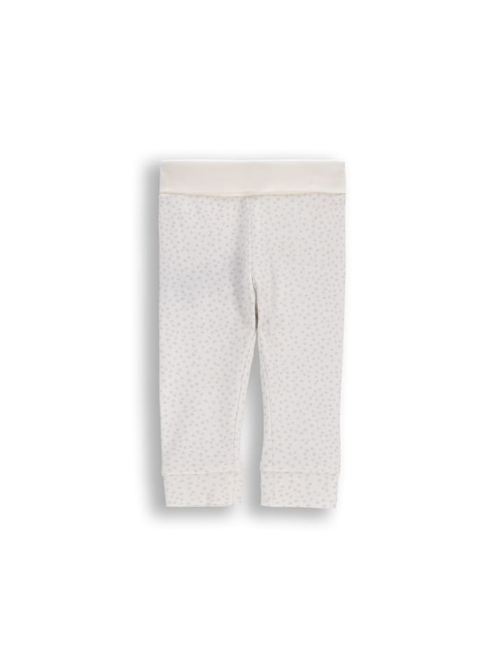 Baumwoll-Leggings mit langem Bein in ecru