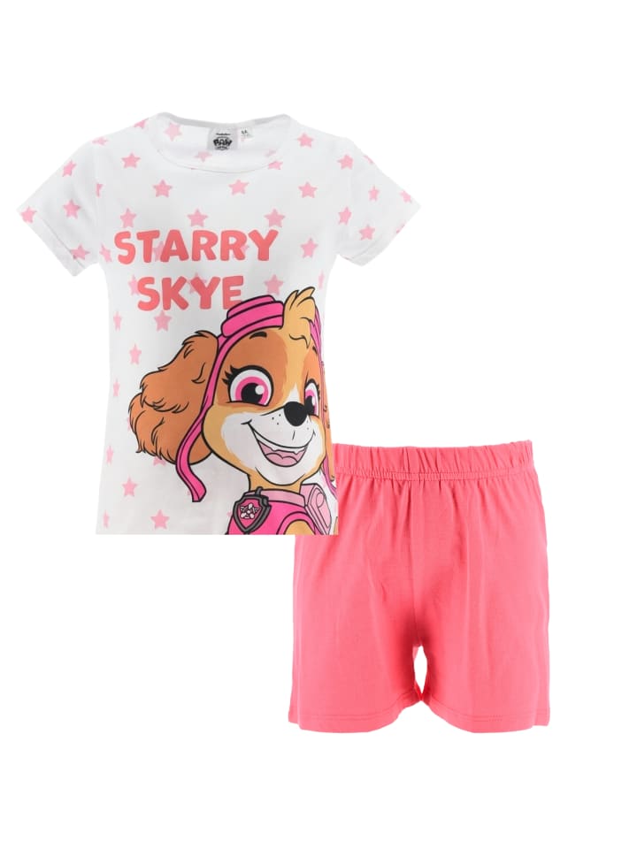 PAW PATROL Mädchen Pyjama kurzer Schlafanzug in blau