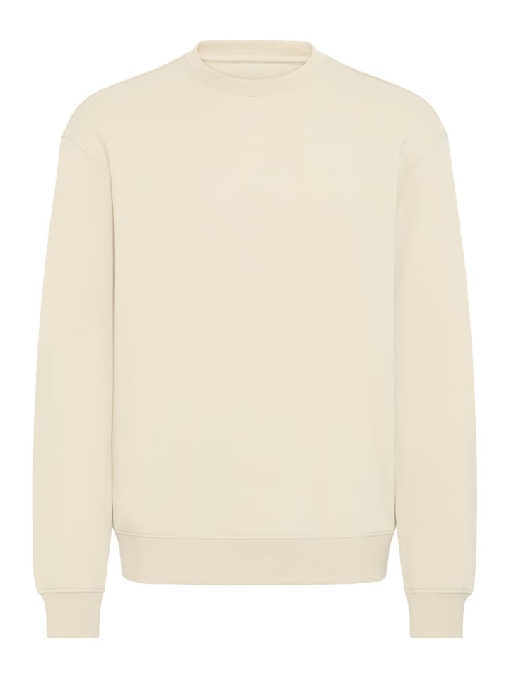 Klassisches Langarm-Sweatshirt mit Rundhalsausschnitt in Grau