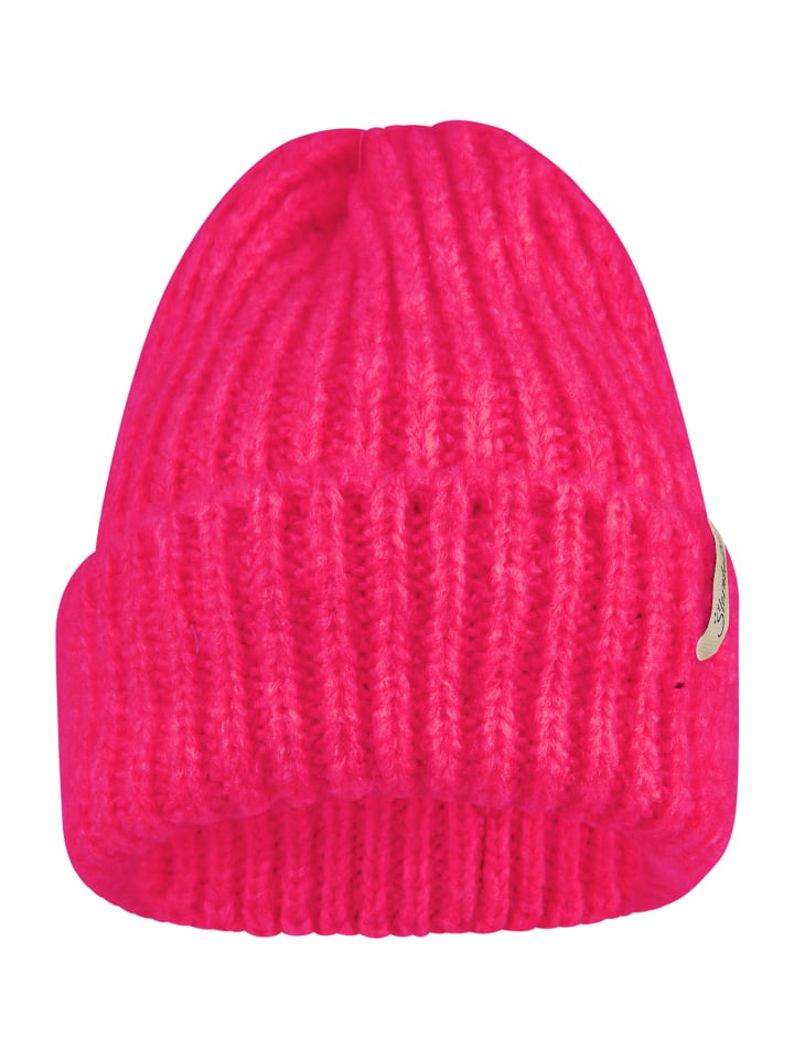 Strickmütze soft touch in magenta