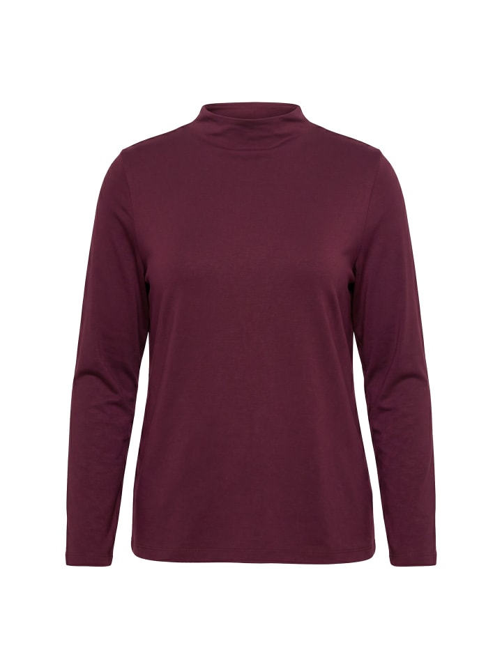 Langarmshirt in burgunder