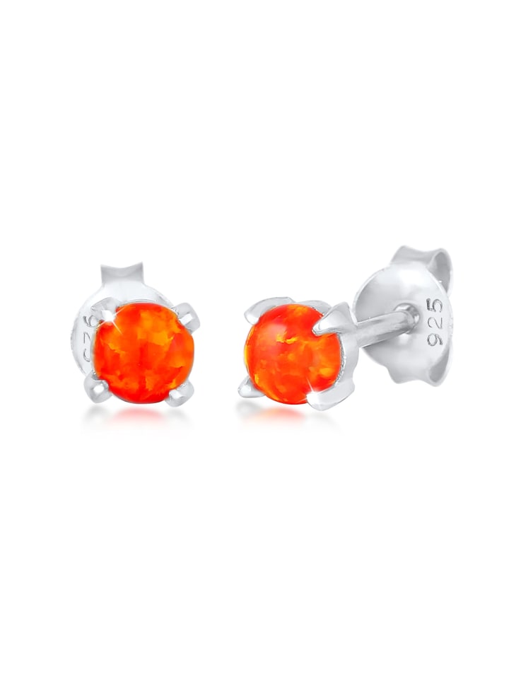 Ohrringe 925 Sterling Silber in Orange
