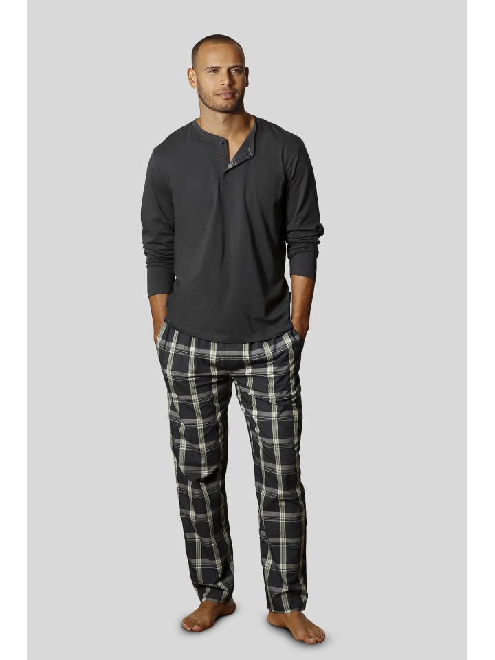 Pyjama in grau-grün