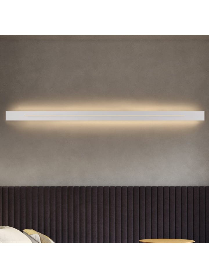Wandleuchte in weiß L 100cm warmweiß