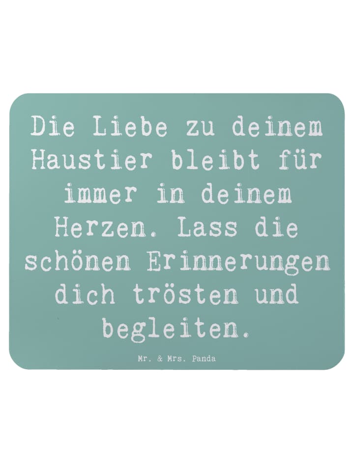 Maus Pad Spruch Trauerbewältigung Haustierverlu... in Meeresbrise