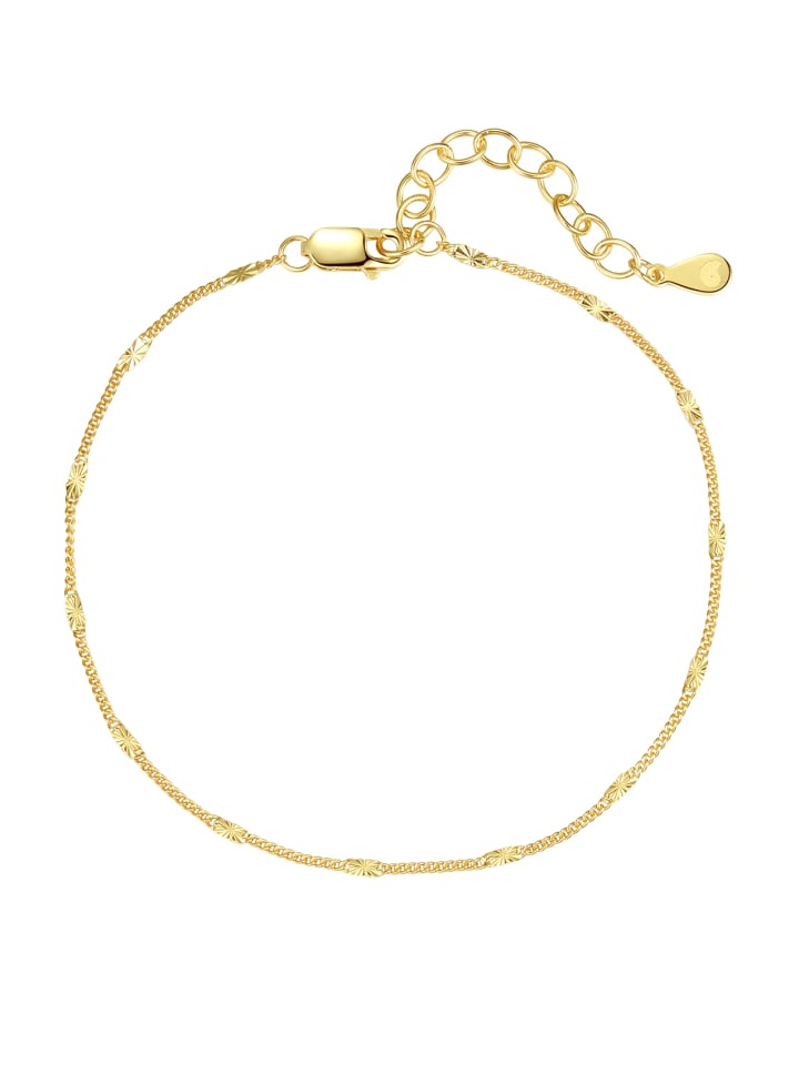 Vergold. Armband Starburst 925 Sterlingsilber in Gold - (L) 15,5-19 cm
