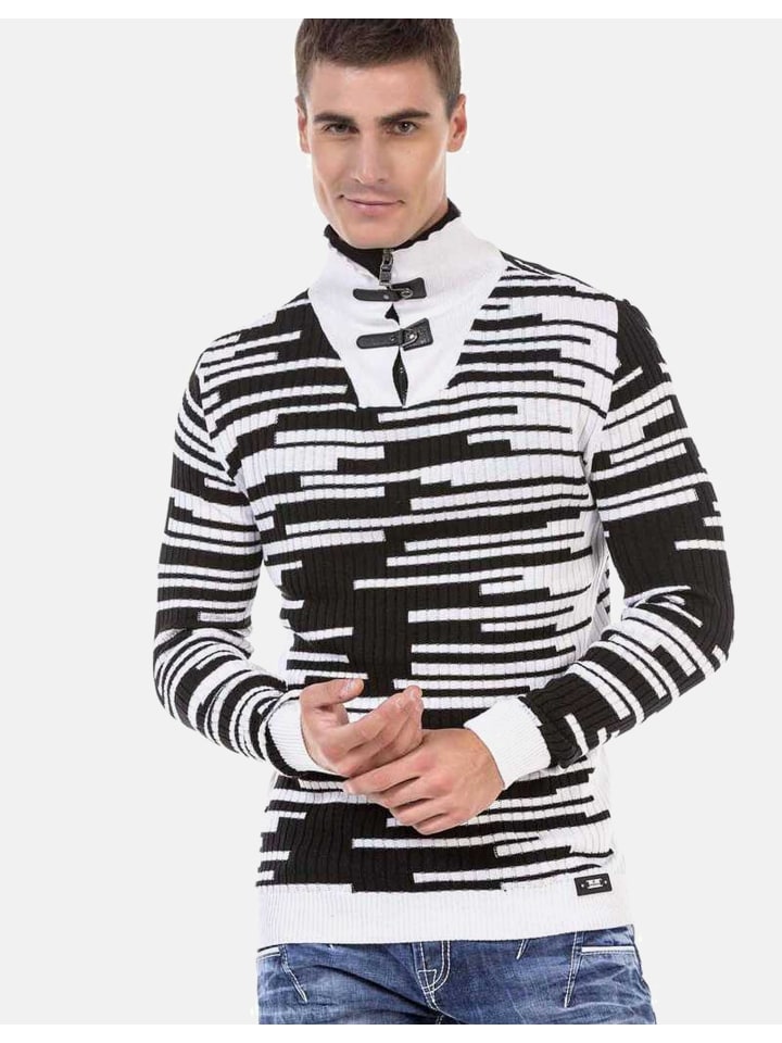 Pullover in WHITE-BLACK