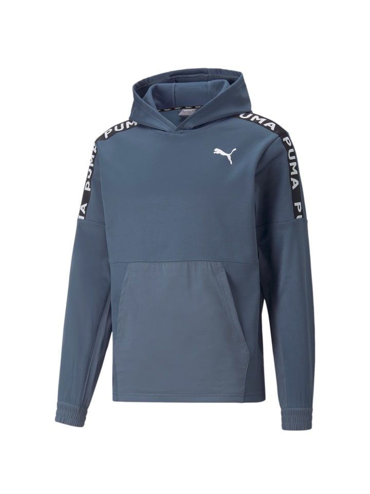 Fit Fleece Hoodie Pullover in blau
