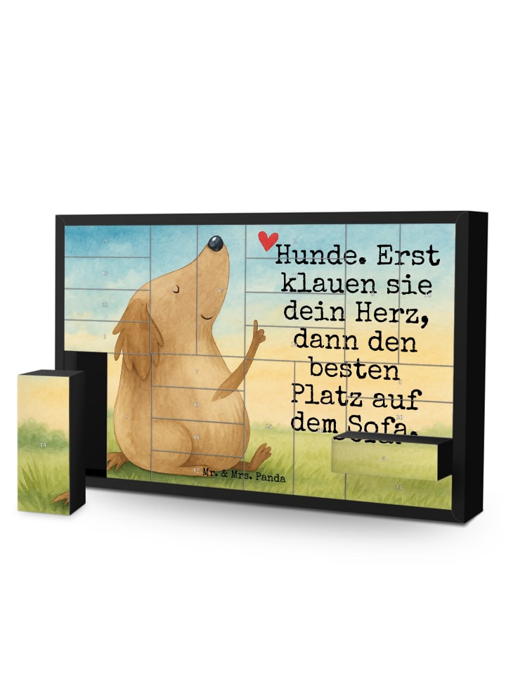 Adventskalender Hund Liebe Design mit Spruch in Weiß