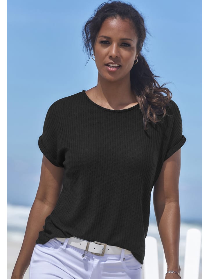 Kurzarmshirt in schwarz
