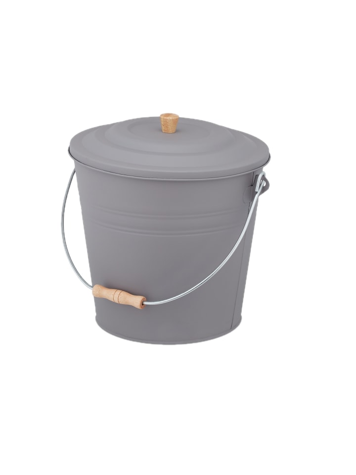 Ascheeimer in Grau - 12 L
