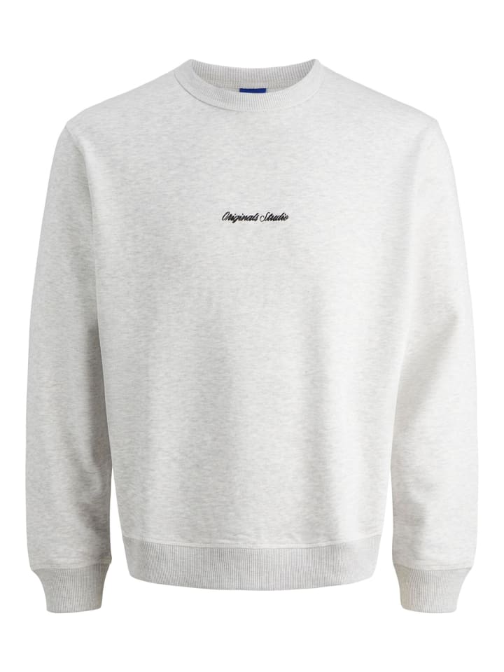 Sweatshirt in White Melange