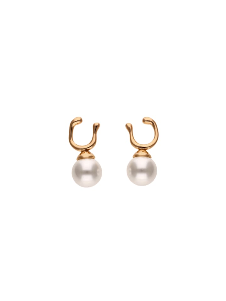 Women Earrings in Gold White