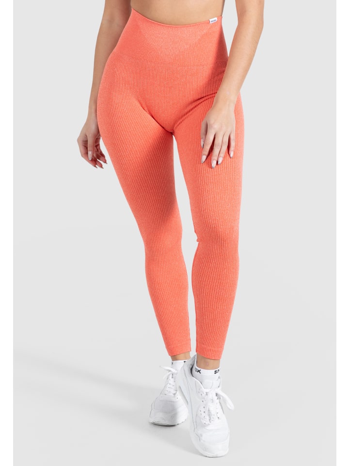 Kompression Leggings Amaze Ripp in Orange Melange