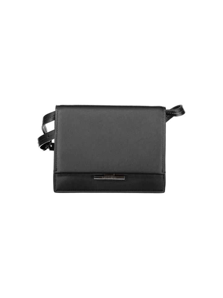 Schwarz Polyurethan Damen Schulter Tasche