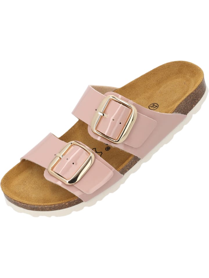 Pantoletten Samos GS in Rosa Lack
