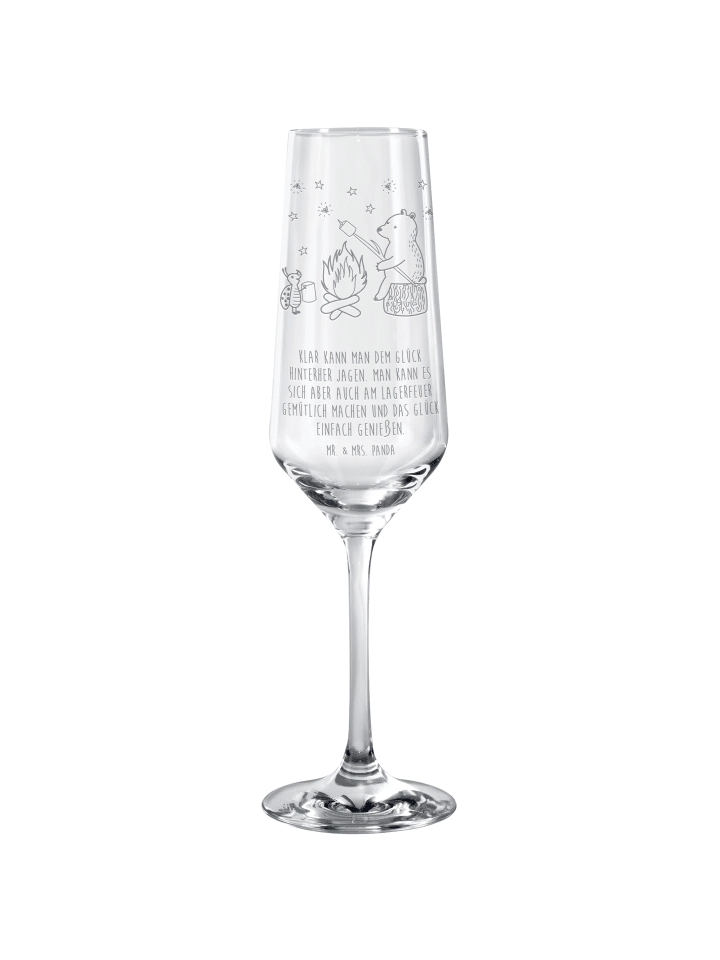 Champagnertulpe Bär & Marienkäfer Lagerfeuer mi... in Transparent