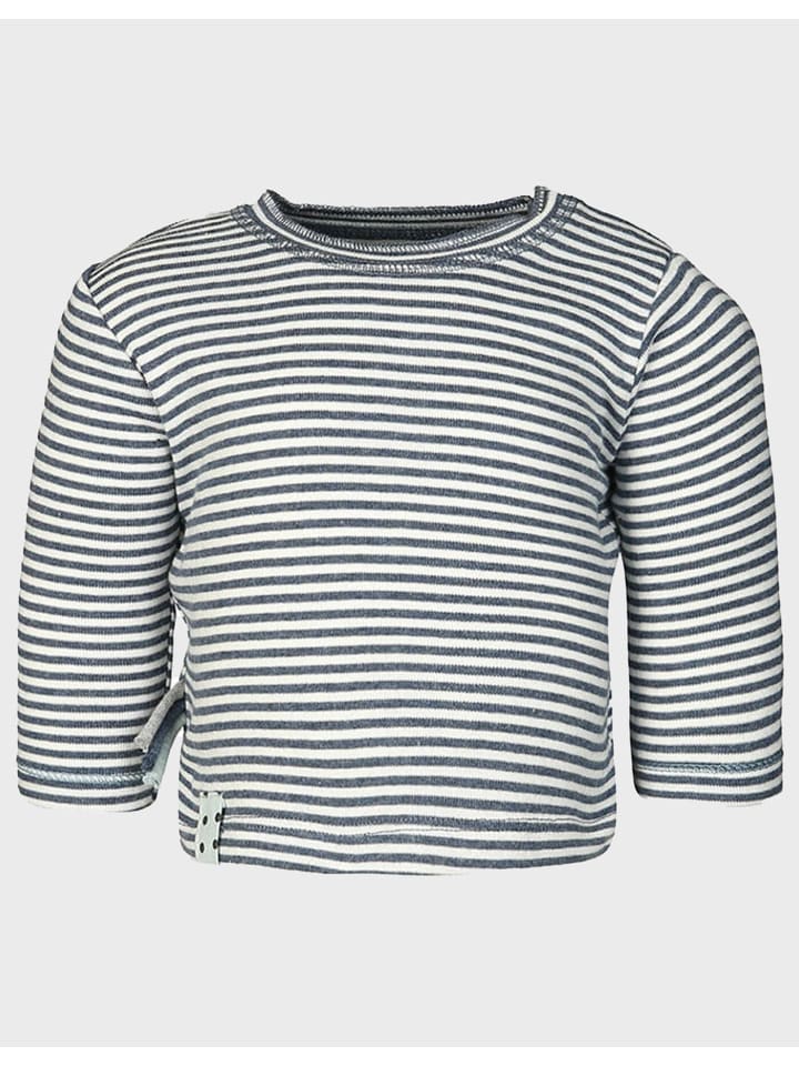 Baby Langarm Shirt in Indigo Melange