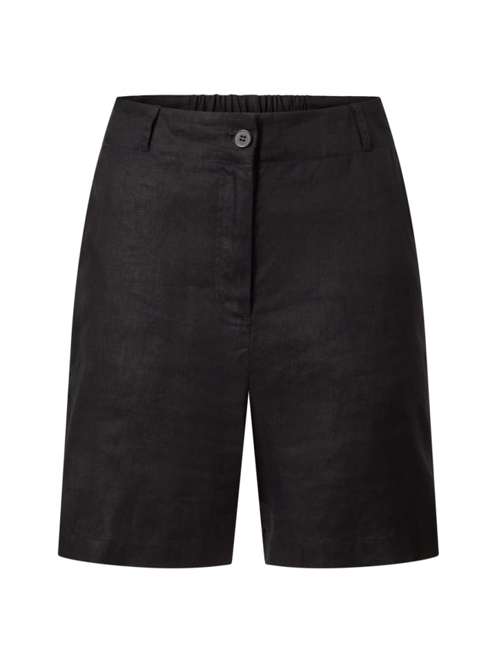 Leinen Hosen kurz in Schwarz